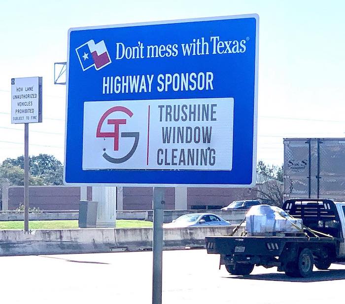 Window Cleaning Houston, Texas | TruShine Highway Sponsor